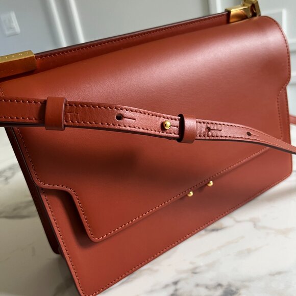 NWT - Marni Trunk Slim Shoulder Bag - Brick Red🤎❤️ - Picture 5 of 9